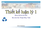 Bài giảng Thiết kế luận lý 1 - Đại số Boole & các cổng luận lý
