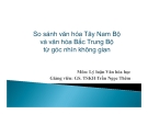 Bài thuyết trình môn Lý luận văn hóa học: So sánh văn hóa Tây Nam Bộ và văn hóa Bắc Trung Bộ từ góc nhìn không gian