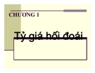 Bài giảng Tỷ giá hối đoái [mới nhất]