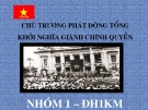Đề tài: Chủ trương phát động tổng khởi nghĩa giành chính quyền