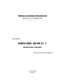 Giáo trình khoa học quản lý ThS. Phạm Quang Lê (Chuẩn nhất)