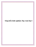 Sáng kiến kinh nghiệm dạy toán lớp 4 hiệu quả nhất