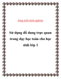 Kinh nghiệm sử dụng đồ dùng trực quan dạy học toán lớp 1 hiệu quả nhất
