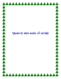 Quản lý nhà nước về xã hội