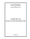 Tài liệu học tập Quản lý ngân sách nhà nước chuẩn nhất - PGS.TS Trần Văn Giao