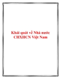 Khái quát về Nhà nước Chủ  nghĩa xã hội Việt Nam