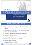 Thiết bị và dụng cụ khoan: Giới thiệu từ TS Đỗ Hữu Minh Triết