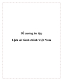 Đề cương ôn tập Lịch sử hành chính Việt Nam