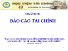 Báo cáo tài chính: Bài giảng Kế toán doanh nghiệp (Nguyễn Thị Nga) - Chương 7
