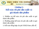 Kế toán chi phí sản xuất và giá thành sản phẩm: Bài giảng Kế toán doanh nghiệp (Nguyễn Thị Nga) - Chương 5