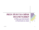Bài giảng Phân tích tình hình tài chính doanh nghiệp