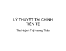 Bài giảng Lý thuyết tài chính tiền tệ TS Huỳnh Thị Hương Thảo
