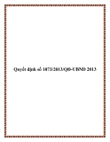 Quyết định số 1073/2013/QĐ-UBND 2013