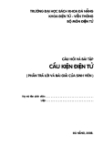 Câu hỏi và bài tập Cấu kiện điện tử ĐH BK Đà Nẵng (Bách Khoa Đà Nẵng) chuẩn nhất