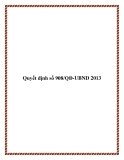 Quyết định số 908/QĐ-UBND 2013