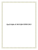 Quyết định số 3013/QĐ-UBND 2013