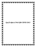 Quyết định số 961/QĐ-UBND 2013