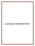 Quyết định số 1086/QĐ-UBND 2013