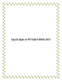 Văn bản số 957/QĐ-UBND 2013