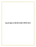 Văn bản quyết định 08/2013/QĐ-UBND