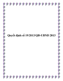 Văn bản số 19/2013/QĐ-UBND