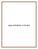 Lệnh số 07/2013/L-CTN 2013