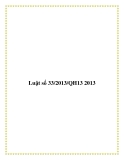 Luật số 33/2013/QH13 2013