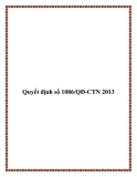 Quyết định số 1086/QĐ-CTN 2013