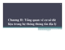Bài giảng Tổng quan cơ sở dữ liệu trong hệ thống thông tin địa lý