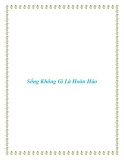 Sống Không Gì Là Hoàn Hảo