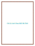 Chỉ Là Anh Chưa Biết Mà Thôi