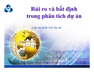 Bài giảng Phân tích dự án đầu tư Chương 8: GS. Phạm Phụ (Chi tiết)
