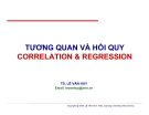 Bài giảng Tương quan và hồi quy của TS. Lê Văn Huy