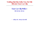 Bài giảng Toán cao cấp số phức GV.Hoàng Xuân Hải