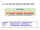 Bài giảng Kỹ thuật thông tin quang Chương 3: Học viện CN Bưu chính Viễn thông