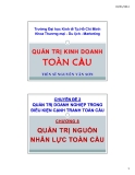 Bài giảng Quản trị kinh doanh toàn cầu chương 8: TS Nguyễn Văn Sơn