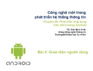 Bài giảng Phát triển ứng dụng Android: Mới nhất, Chi tiết