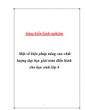 Giải toán điển hình lớp 4: Một số biện pháp nâng cao chất lượng dạy học (SKKN)