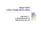 Bài giảng Nhập môn công nghệ phần mềm Chương 7: GV. Trương Minh Thái (Chi tiết)