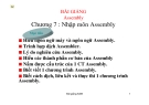 Nhập môn Assembly: Bài giảng Assembly Chương 7