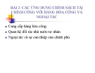 Bài giảng Tài chính công: Bài 2 - Tổng quan kiến thức trọng tâm