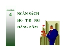 Bài giảng ngân sách hoạt động hằng năm: Kinh nghiệm và chuẩn bị tốt nhất
