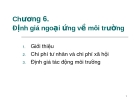 Bài giảng Phân tích kinh tế dự án: Định giá ngoại ứng về môi trường (Chương 6)