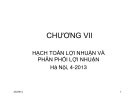 Hạch toán lợi nhuận và phân phối lợi nhuận: Bài giảng chương 7