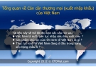Tổng quan bài giảng Cán cân thương mại (xuất nhập khẩu) Việt Nam