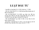 Bài giảng Luật Đầu tư: Kinh nghiệm và Chuẩn nhất
