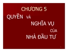 Bài giảng Pháp luật về đầu tư chương 5 Đại học Mở TP HCM