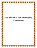 Dạy toán cho bé theo phương pháp Glenn Doman