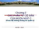 Bài giảng cơ sở lập trình C - Chương 2: Các phần tử cơ bản (mới nhất)