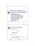 Các định luật cơ bản của trường điện từ - Bài giảng Trường điện từ Chương 2